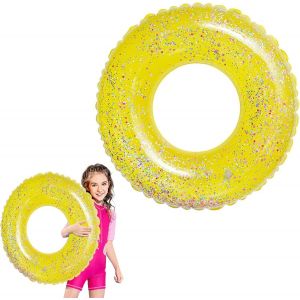 Kal-Bouée Gonflable, Anneau De Natation À Paillettes, Bouée D'été Pour Piscine Et Plage, Fête, Brassard À Paillettes Pour Enfants Et Adolescents À Partir De 2 Ans - Neuf