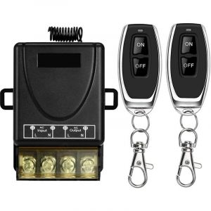 Interrupteur de télécommande Haute Puissance sans Fil 433Mhz, télécommande RF AC 220V/240V/110V 30A pour lumière, Pompe à Eau, appareils ménagers, Irrigation agricole - Neuf