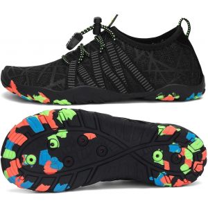 Utigh-Chaussures Aquatiques Enfant Chaussure D'eau Garçon Fille Chaussures De Plage Respirant Chaussures Piscine Chaussures Mer Pour Surf Plongée Nautiques Baignade,Gr 24-36 Eu - Neuf
