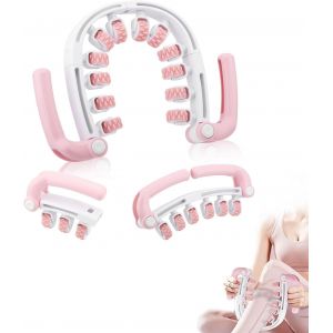 Rouleau De Massage Anti-Cellulite Avec Poign&eacute;es Amovibles - Couverture &Agrave; 360&deg; - Appareil De Massage Cellulite Pour Tout Le Corps, Les Jambes, Le Dos Et Les Bras - Extensible - Soulage Le Stress - Neuf