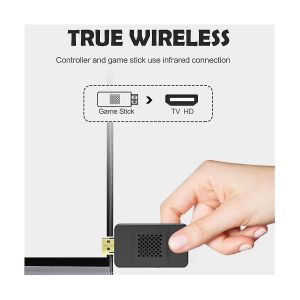 Console De T&eacute;l&eacute;vision Portable Y2 Plus Sans Fil Usb, Console De Jeu R&eacute;tro 1800 Int&eacute;gr&eacute;e, Double Manette De Jeu Compatible - Neuf