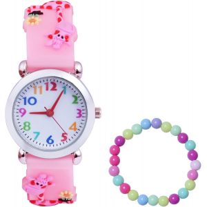 Kalanka-Montre Pour Enfants Garçon Fille - Mouvement À Quartz Montre Bracelet En Silicone Pour Filles Et Garçons De 3 Ans À 10 Ans - Neuf