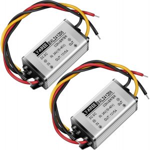 2 Pièces Dc 24V À 12V Convertisseur Buck De Tension Alimentation 60W Adaptateur Réducteur Régulateur De Convertisseur Pour Camion Véhicule Auto Voiture (Accepter Les Entrées Dc15 - 40V)[Z460] - Neuf