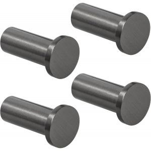 Crochets &agrave; Visser Pat&egrave;re Murale Ronde 45mm, Crochets Muraux en Acier Inoxydable, Robuste Pat&egrave;re pour Salle de Bain Chambre Cuisine Entr&eacute;e, Accroche Serviette, 4 Pcs Gris - Neuf