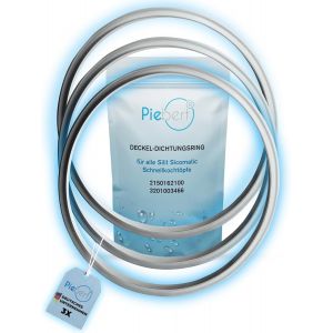 SUBZONAL-39154 Lot de 3 joints de 22 cm pour couvercle d'autocuiseur Silit Sicomatic Gris, silicone, diam&egrave;tre int&eacute;rieur 22 cm, diam&egrave;tre ext&eacute;rieur 24,5 cm pour 3 l, 4,5 l, 6,5 l, 8,5 l &eacute;quivalent du - Neuf