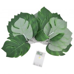 Hjlian Guirlande Lumineuse Led Artificielle A Feuilles De 6 M, Clignotante Et Continue, Double Modele - Neuf