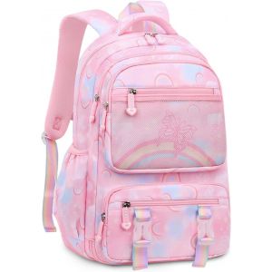 CHECARZHN--NO1-Cartable Fille Sac À Dos Pour Enfant Primaire Kawaii Léger Et Imperméable Sac Ecole Fille Sac À Dos Voyage Pour Les Enfants De 6 À 10 Ans, Rose - Neuf