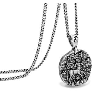 Trahoo-Collier Zodiaque Pour Homme, Collier En Acier Inoxydable Avec Pendentif En Forme De Constellations Pour Homme, Horoscope Astrologie En Relief, Cadeau Pour Femme Et Homme - Neuf