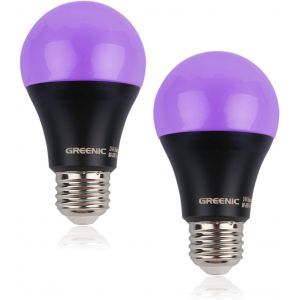 Ampoule Uv Led Noire E27 8w,Lampe Uv Ampoule Noire,Lampe Ultraviolette Led Pour Halloween,Fêtes D'anniversaire Pour Enfants,Peinture Corporelle,2 Pièces - Neuf