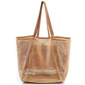 Sacs de plage pour les Femmes, Pliable, Mesh Sac Fourre-tout avec un Mini de Poche - Neuf