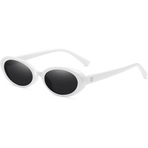 Petite Ovale Lunettes De Soleil Homme Femme, Vintage Lunettes De Soleil Ovale Années 90 Retro Rondes Protection Uv - Neuf