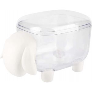 Boîte de rangement coton-tige en forme de mouton (blanc) - Neuf