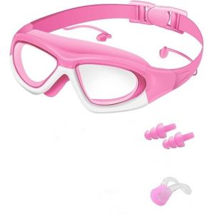 Lunettes De Natation Pour Enfants 3-12 Ans - Lunettes De Piscine Anti-Bu&eacute;e Avec Grand Cadre Confortable - Protection Uv - Neuf