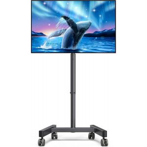 Ulteronixshop-Support TV roulettes Support TV Pied sur roulettes Mobile Meuble TV Chariot pour Television de 13-43 Pouces-LCD/LED/Incurv&eacute;s,Support TV Pied sur roulettes Supporte 20 kg, Max VESA 200x2 - Neuf