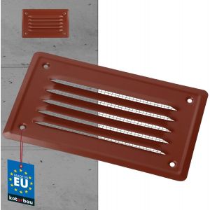 KALANKA-® Grille de Ventilation 165 x 100 mm Brique En Acier Galvanisé Grille D'aération avec Moustiquaire Résistante à la Corrosion - Neuf