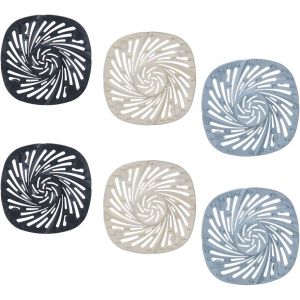 Paquet de 6 filtres de drain de douche,filtre à cheveux en silicone,filtre à cheveux de douche,attrape-cheveux de douche - Neuf