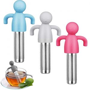 Filtre À Thé,Infuseur À Thé,Passoire À Thé En Acier Inoxydable,Diffuseur De Thé En Acier Inoxydable Avec Main En Silicone - Neuf