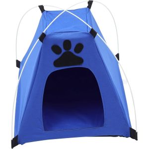 Bleu Tente Pour Animaux De Compagnie Tipi Ext&eacute;rieur Tente D'int&eacute;rieur Chat Tentes Pour L'ext&eacute;rieur Tentes De Chat Pour Chats D'int&eacute;rieur Maison D'&eacute;t&eacute; Pour Animaux De Compagnie Tente - Neuf