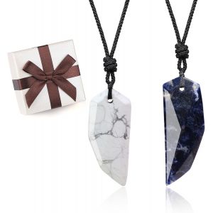 Trahoo-Colliers Pour Couples, Pendentifs Dent De Loup - Neuf
