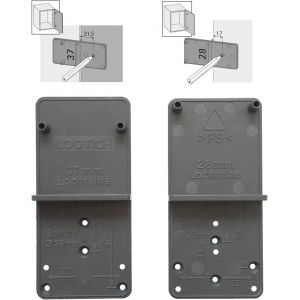 Gabarits de Per&ccedil;age pour Charni&egrave;res Per&ccedil;ages de Pots 35mm et 26mm, Plaque de Montage 32 Lignes de Trous, Raccords Excentriques de 25mm et 20mm Trous de Diam&egrave;tre 2Pcs - Neuf