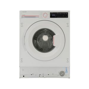 Lave linge int&eacute;grable SHARP ESNIB814BWNA 8 kg - Neuf