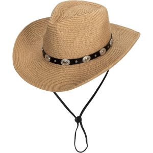 Chapeau Fedora Panama Pour Femme-Chapeau De Cowboy En Paille-Chapeau De Plage-Chapeau De Soleil Large.[Z1012] - Neuf