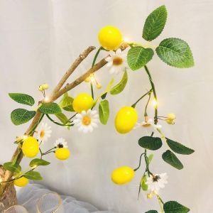 KAL-Guirlande Lumineuse À Led À Piles Pour Fête, Chambre À Coucher, Noël, Mariage (2 M, 20 Led, Fleur Blanche Citron) - Neuf