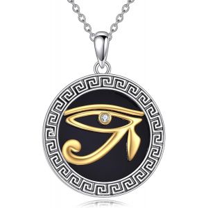Ankh Eye Of Horus Collier Pour Femme En Argent Sterling 925 Avec Pendentif Croix Ankh Eye Of Horus Cha&icirc;ne &Eacute;gyptienne Protection Bijoux Cadeaux - Neuf
