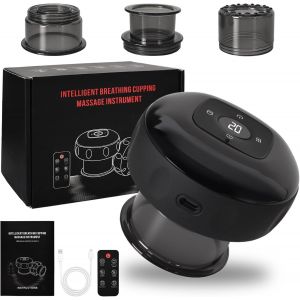 Appareil De Massage Par Ventouse &Eacute;lectrique Infrarouge 12 Vitesses&iquest;Th&eacute;rapie Intelligente Par Vide Avec T&eacute;l&eacute;commande,Gua Sha Et D&eacute;tente Musculaire,D&eacute;sintoxication Corporelle,Soulagement Des Douleurs - Neuf