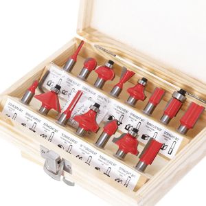 JEXNOVASHOP-Coffret 15 Fraises Defonceuse 6mm Carbure Tungst&egrave;ne Professionnel Bo&icirc;te Incluse - Neuf