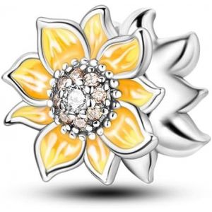 Eryi-Femmes Charms 925 Charms En Argent Sterling Avec Des Perles De Fleurs,Compatible Avec Les Charms Européens Pour Les Femmes Filles Bracelets Pandora - Neuf