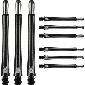 Arbre en Aluminium Grip Style-Paquet de 9 |Bleu/Noir/Rouge-3 Options de Longueur|Accessoires pour Fl&eacute;chettes,2BA Shaft Multipack with Rings,Dart Shaft Multipack,Dart Stems.[B2214] - Neuf