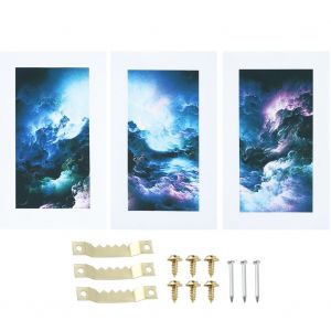 Hjlian Peintures Triptyques Ciel Etoile Impermeables, Decoration Murale Fantastique - 12 X 24 Pouces - Neuf