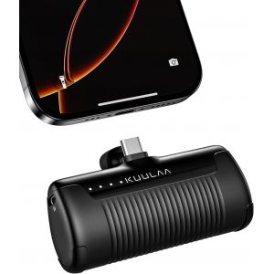 Hui-Batterie Externe Usb C 4500mah Mini Power Bank,Chargeur Externe Mini Batterie Externe Samsung,Compact Et Léger Batterie Portable Pour Iphone 16/15 Series/Samsung,Noir - Neuf