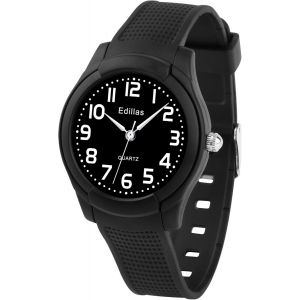 Kalanka-Montre Enfant, Montre Analogique Pour Garçons Filles, Montre Pour Enfant Étanche À Quartz Et Bracelet Souple, Adaptée Aux Enfants De 3 À 15 Ans.Pour L'apprentissage De La Lecture - Neuf