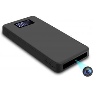lbgwp60-Caméra Espion Cachée, Mini Caméra 10000Mah Portable Batterie Externe 1080P Hd Mini Caméra De Surveillance Avec Vision Nocturne Détection De Mouvement Capteur De Gravité (32 Go Intégré) - Neuf