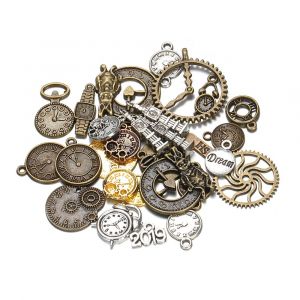 50g Vintage Steampunk Engrenages Metal Gears Horloge Montre Roues Pendentif Charms Gears Bijoux De Bricolage Pour Décorer Les Bracelets Collier Chapeau Sac Kunsthandwerk - Neuf