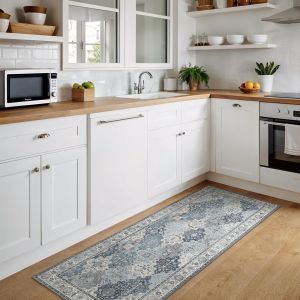 Tianyi-Tapis Couloir 60x180 Cm, Tapis Vintage Boho Lavable, Tapis Antid&eacute;rapant, Durable Et Sans Peluches, Pour Entr&eacute;e, Cuisine, Chambre - Neuf