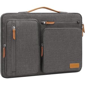 Housse 360&deg; Pour Ordinateur Portable 13,3 Pouces, Compatible Avec Macbook Air/Pro 13 / Pro 14, Hp Dell Acer Asus, 13-14 Pouces Sac Ouvert Lat&eacute;rale Avec 4 Poches Zipp&eacute;es&Poign&eacute;e,Gri[ZHUJ3212] - Neuf