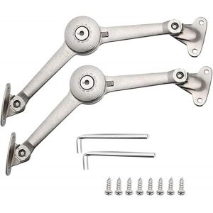 2 Pi&egrave;ces Ascenseur R&eacute;glable de Charni&egrave;re de Support, Charni&egrave;res de Support de Couvercle en Alliage de Zinc, Charni&egrave;res de Support de Couvercle, Porte de Placard, Bo&icirc;tes de Rangement en Bois - Neuf