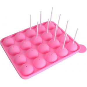 20 Cavité En Silicone Rose Lolly Pop Party Cupcake Moule De Cuisson Cake Pop Stick Moule Tray - Neuf