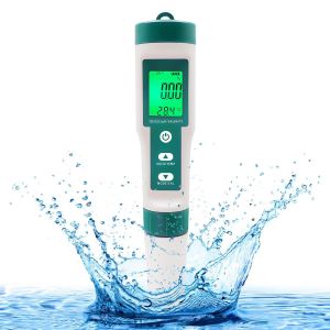 loc-Ph Mètre,7 In 1 Tds/Ec/Salinité/Orp/S.G/Température/Ph Testeur,Avec Rétro-Éclairage Ph Metre,Haute Précision,Adapté Aux Piscines D'Eau Potable Aux Aquariums De Laboratoire - Neuf