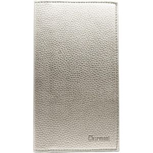 TIANYI-- Etui Porte chéquier Talon en Haut - 2 emplacements Porte Carte crédit - pièce d'identité - Cuir Vachette - 11 cm X 19 cm (argenté) - Neuf