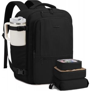 acdsgd-Sac &agrave; Dos Voyage Cabine Avion, 40L Sac De Voyage Homme Femme Grand Bagages Cabine, Imperm&eacute;able Sac Ordinateur Portable 17 Pouces Valise de Affaires Travail Randonn&eacute;e - Neuf