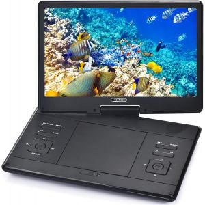 MEVRONISSHOP-Lecteur DVD portable 16,9'' pour voiture et enfants avec &eacute;cran, &eacute;cran HD 14,0""avec batterie, prend en charge le lecteur DVD portable avec batterie rechargeable, lecteur DVD mobile pour e - Neuf