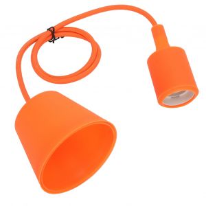 HJLIAN Douille de lampe LED E27 reglable, support de lampe suspendue, accessoire d'eclairage decoratif pour la maison, 250 V, orange - Neuf