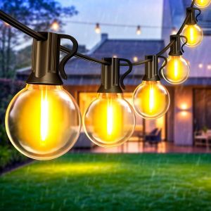 KAL-Guirlande Lumineuse Exterieure Guinguette 10M - Extérieur Lumières Exterieur Ampoule Led Lumiere Guirlandes Lumineuses Terrasse Jardin Electrique Girlandes D'Extérieur Interieur Lumière Balcon La - Neuf