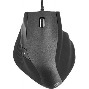 DDA-- Souris Ergonomique Filaire, Large Et Ultra Confortable, Souris Optique pour Droitiers avec 1600 DPI, Compatible avec Les Ordinateurs Portables, PC/Mac u2013 Noir - Neuf