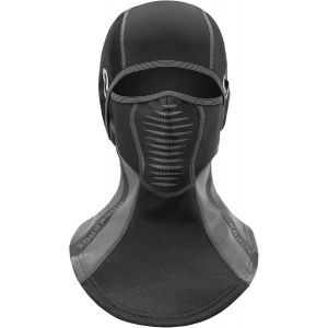 Cagoule Polaire Balaclava Masque Tour De Cou Coupe-Vent Thermique Motif/Filtre Pour Moto Vélo Ski Hiver Homme Femme Gris Jaune.[T367] - Neuf