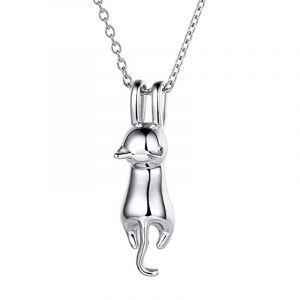Collier En Argent 925 Avec Pendentif Chat Pour Femmes Et Filles Avec De Mignons Animaux Chats - Neuf